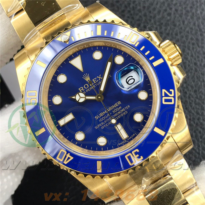 VS廠勞力士全金藍水鬼「3135機芯」產品展示