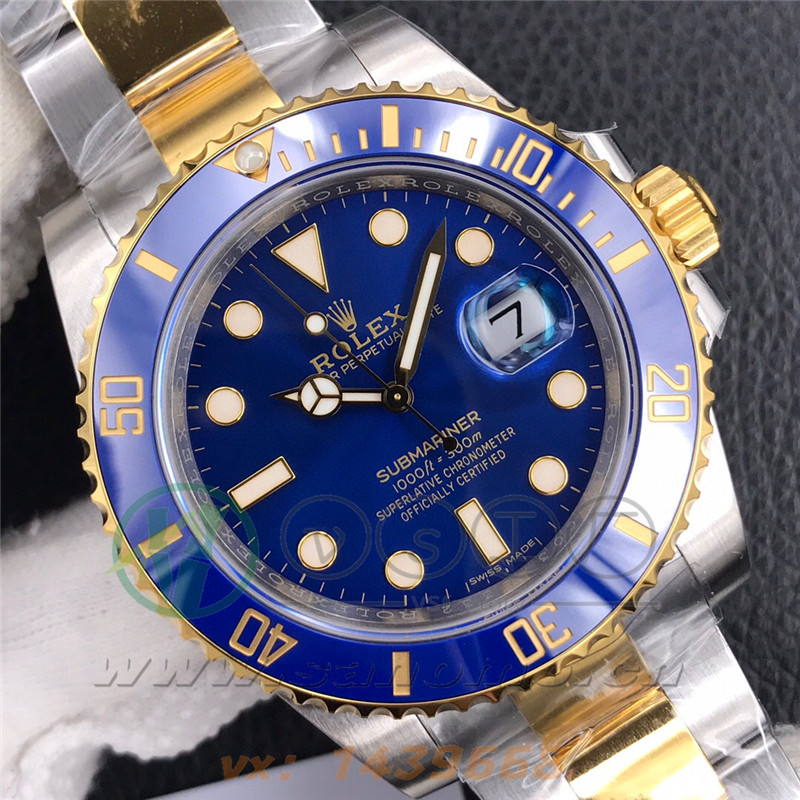 VS廠勞力士間金藍水鬼40mm「3135機芯」產品展示