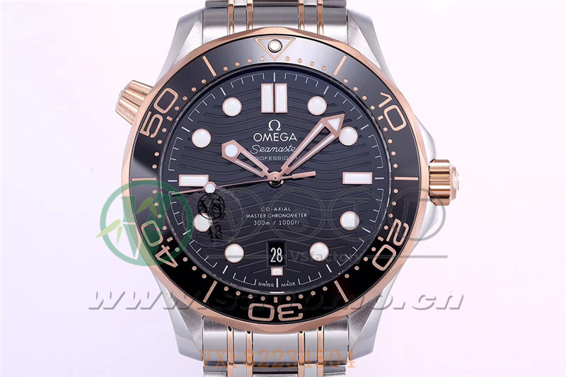 VS廠歐米茄海馬300間玫瑰金黑盤做工評測