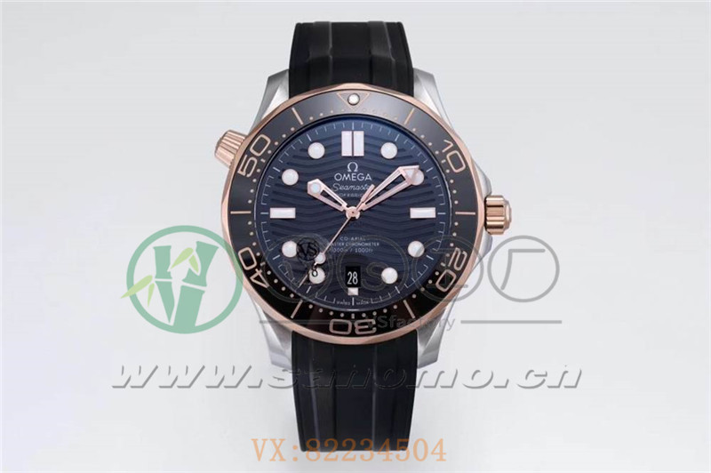 VS廠歐米茄海馬300間玫瑰金黑盤做工評測