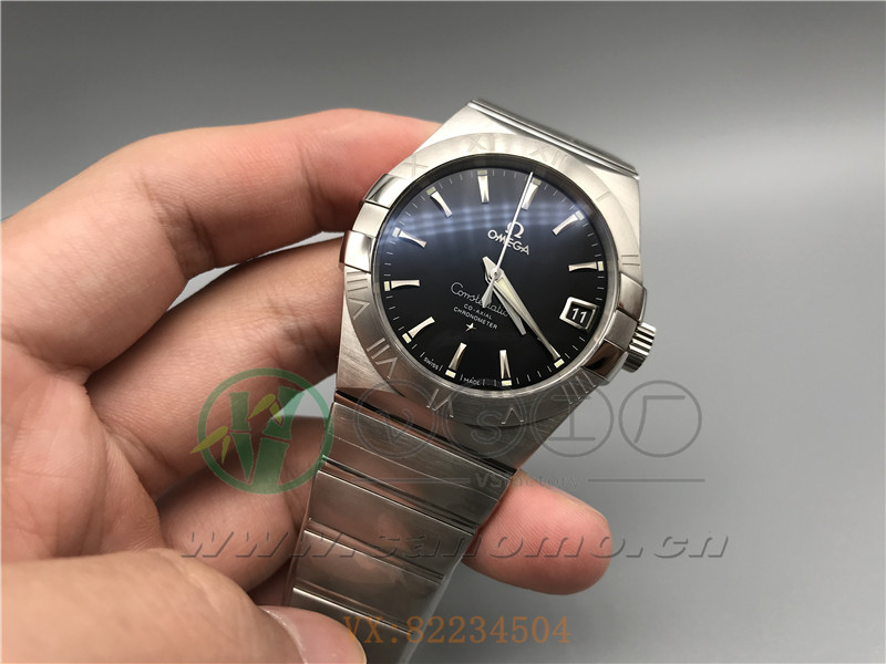 VS廠歐米茄星座38mm黑面條釘產品展示