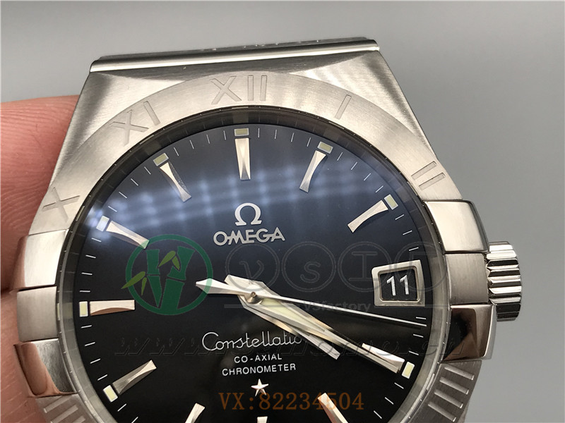 VS廠歐米茄星座38mm黑面條釘產品展示