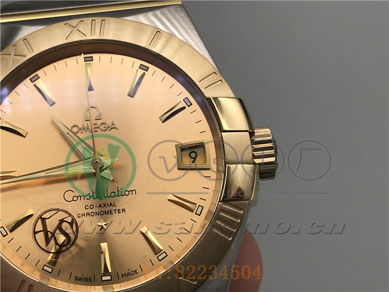 VS廠歐米茄星座38mm間金金面產品展示