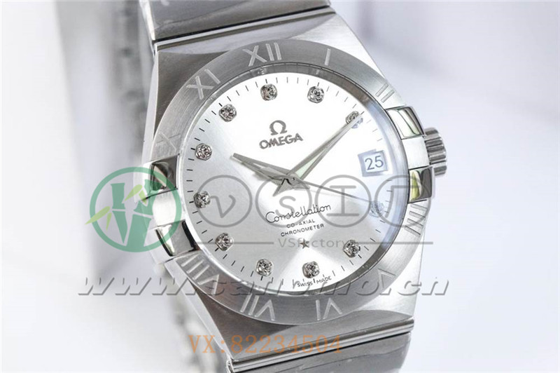 VS廠歐米茄星座38mm白面鉆釘產品展示