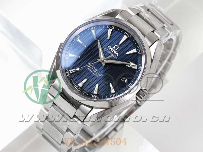 VS廠歐米茄海馬150米「柚木藍盤白針」產品展示