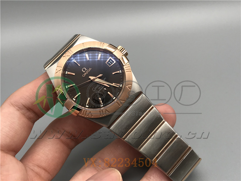 VS廠歐米茄星座38mm間玫咖面條釘產品展示