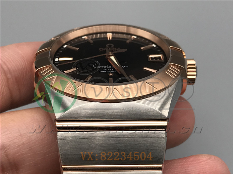 VS廠歐米茄星座38mm間玫咖面條釘產品展示