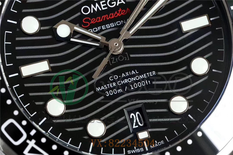 VS廠歐米茄海馬300米「黑面膠帶」產品展示