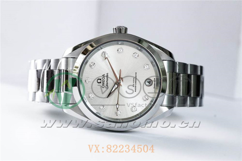 VS廠歐米茄海馬150女士腕表珍珠銀貝盤產(chǎn)品展示