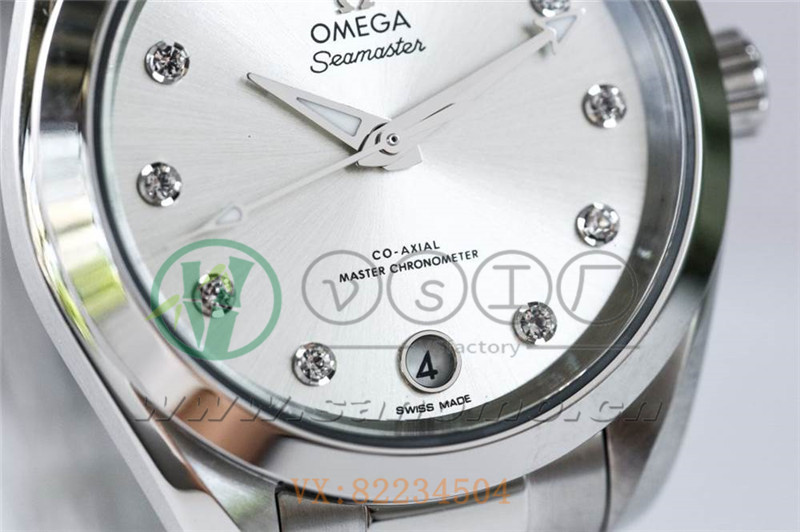 VS廠歐米茄海馬150女士腕表珍珠銀貝盤產(chǎn)品展示