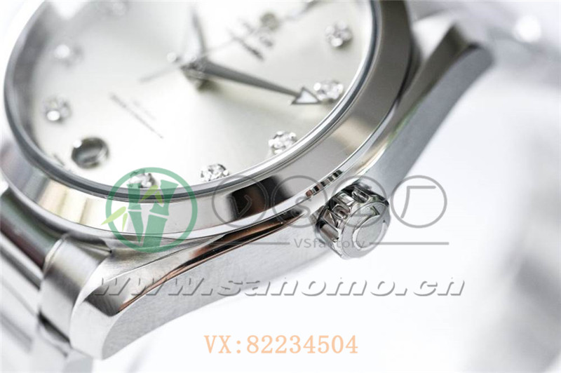 VS廠歐米茄海馬150女士腕表珍珠銀貝盤產(chǎn)品展示