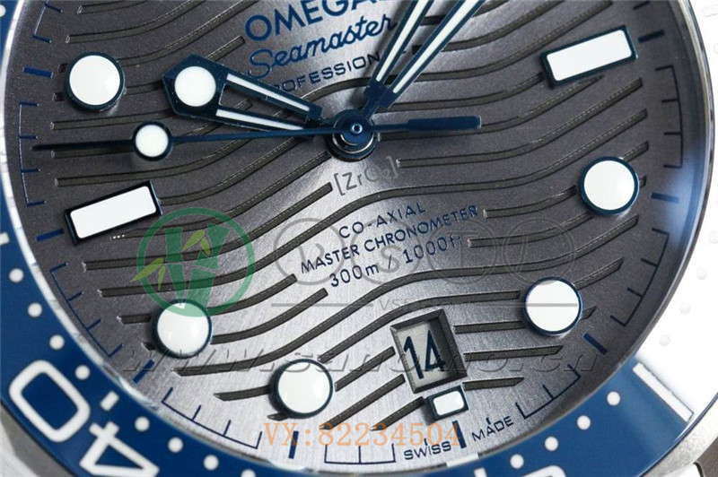 VS廠歐米茄海馬300米「灰面鋼帶」產品展示