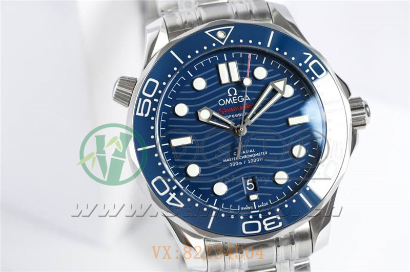 VS廠歐米茄海馬300米「藍面鋼帶」產(chǎn)品展示