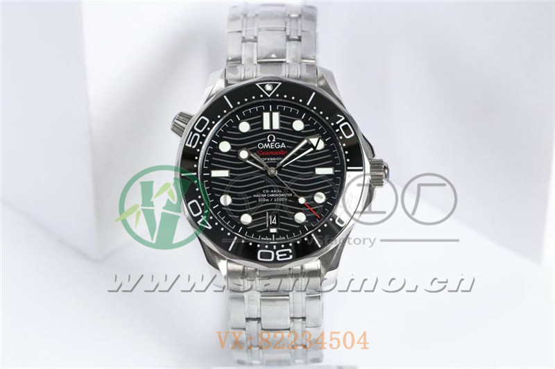 VS廠歐米茄海馬300米「黑面鋼帶」產品展示