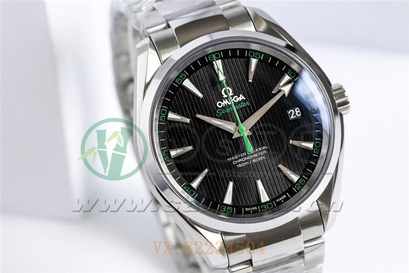 VS廠歐米茄海馬150米「柚木黑盤(pán)綠針」產(chǎn)品展示