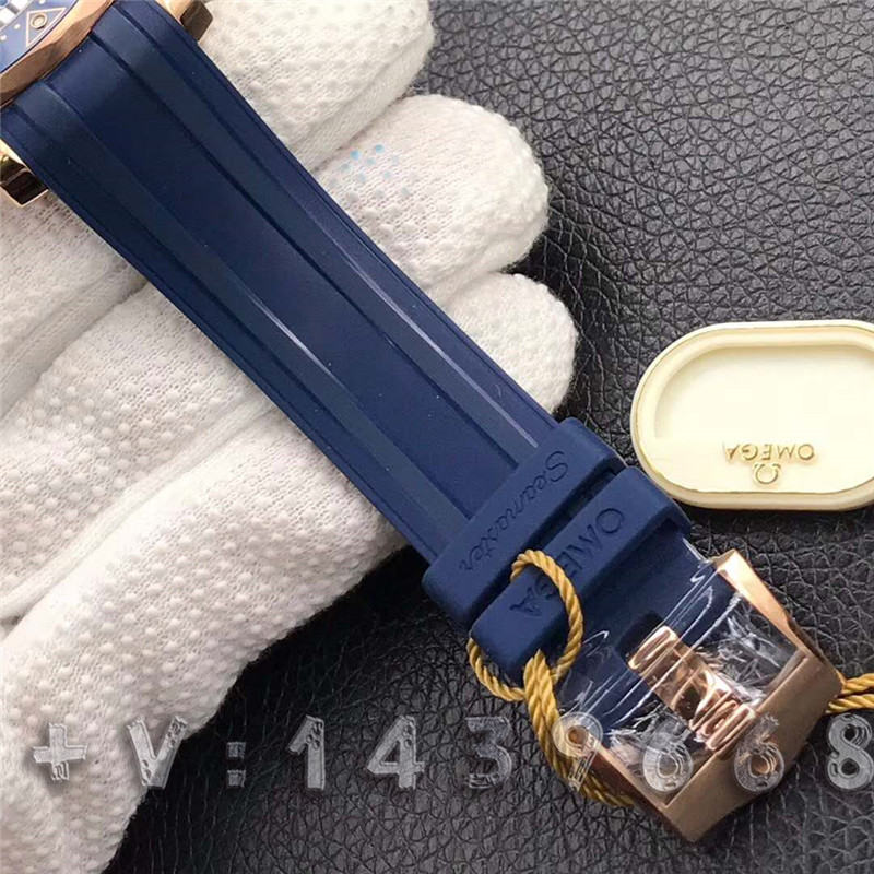 VS廠歐米茄海馬300尊享版全玫瑰金藍盤深度細節評測