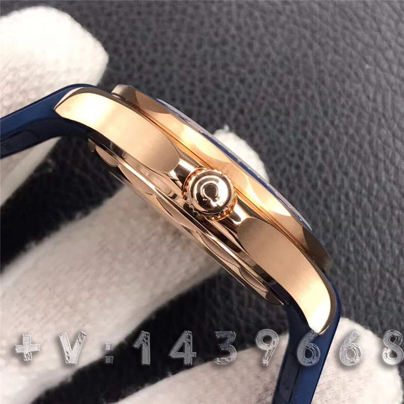 VS廠歐米茄海馬300尊享版全玫瑰金藍盤深度細節評測