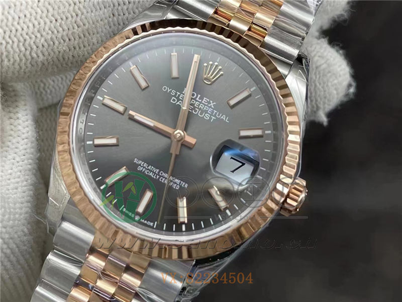 VS廠勞力士間玫瑰金款36日志灰盤(pán)細(xì)節(jié)如何（vs廠新款36mm日志評(píng)測(cè)）