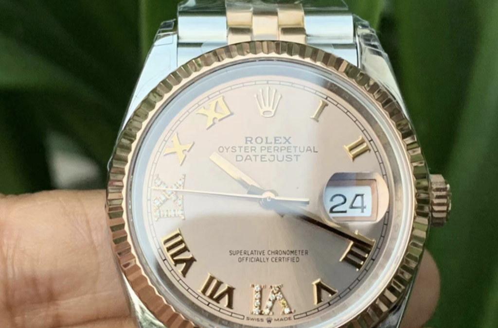 VS廠勞力士36日志間金款香檳金盤細節怎么樣