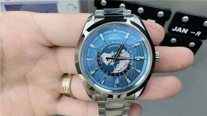 VS廠歐米茄海馬150世界時冰藍盤還原度高嗎？