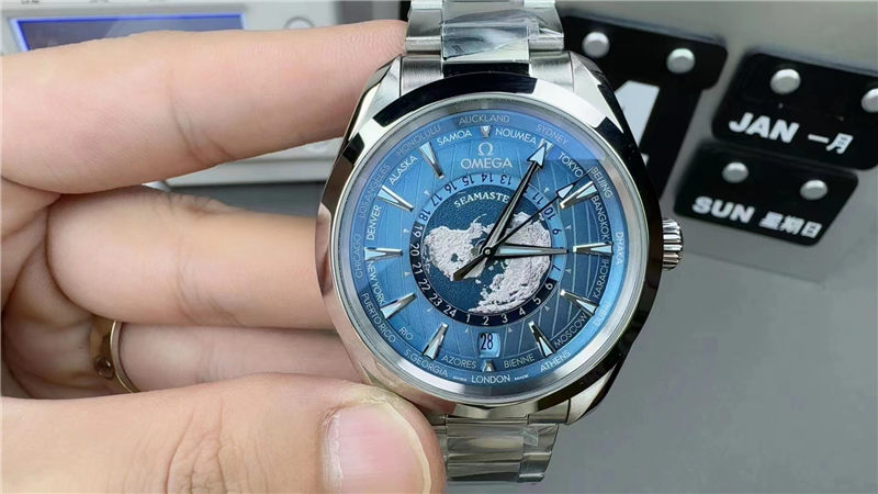 VS廠歐米茄海馬150世界時冰藍盤還原度高嗎？