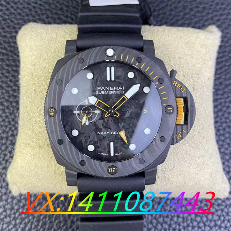 VS廠沛納海1324碳纖維9011機芯細(xì)節(jié)測評