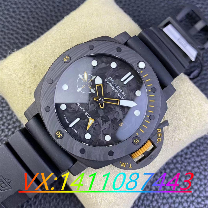 VS廠沛納海1324碳纖維9011機芯細(xì)節(jié)測評