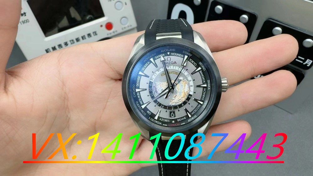 揭秘VS廠歐米茄世界時鈦灰海馬的真實細節與實拍效果