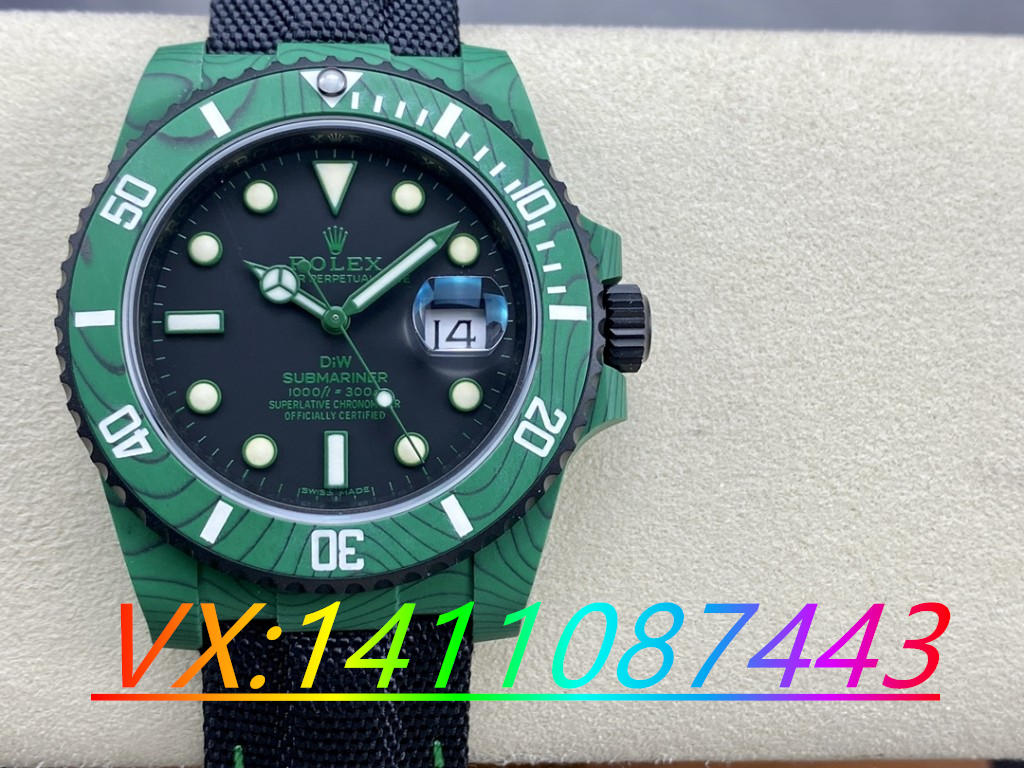 VS廠勞力士DIW碳纖維綠魔水鬼做工細節(jié)深度評測