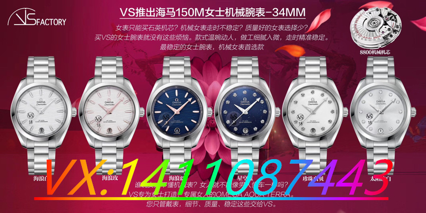 VS廠歐米茄海馬150女表最高版本對比正品如何?