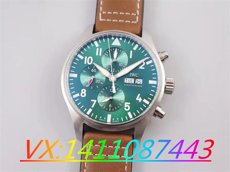 ZF廠萬國飛行員計時IW388104綠面透底快拆表帶才是細節亮點