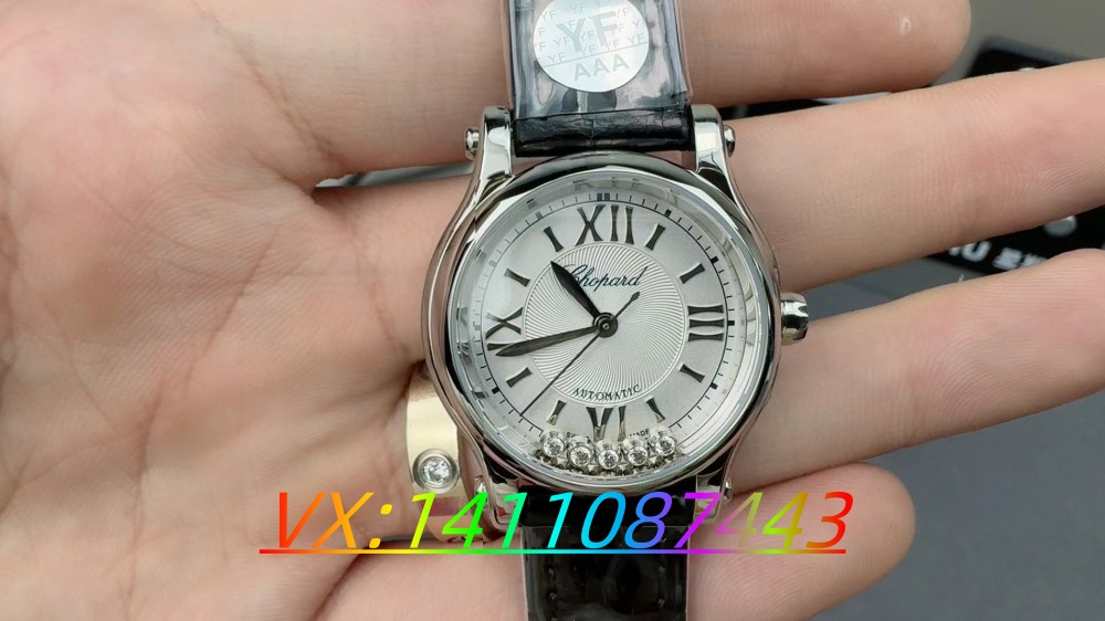 YF廠蕭邦快樂鉆石真假對比—蕭邦復刻手表哪個廠做的比較好