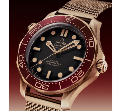 當青銅金遇上勃艮第紅，歐米茄全新海馬300米潛水表驚艷亮相
