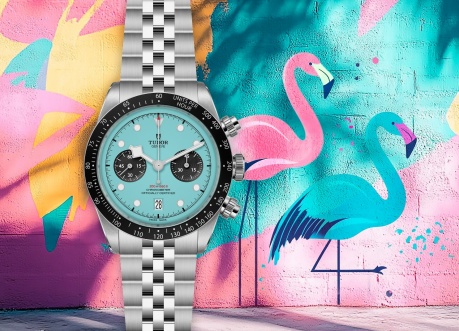 帝舵碧灣計時火烈鳥藍款:吸睛色調的腕表佳作